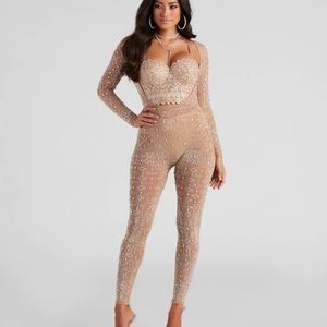 Windsor Iridescent Embellished Catsuit